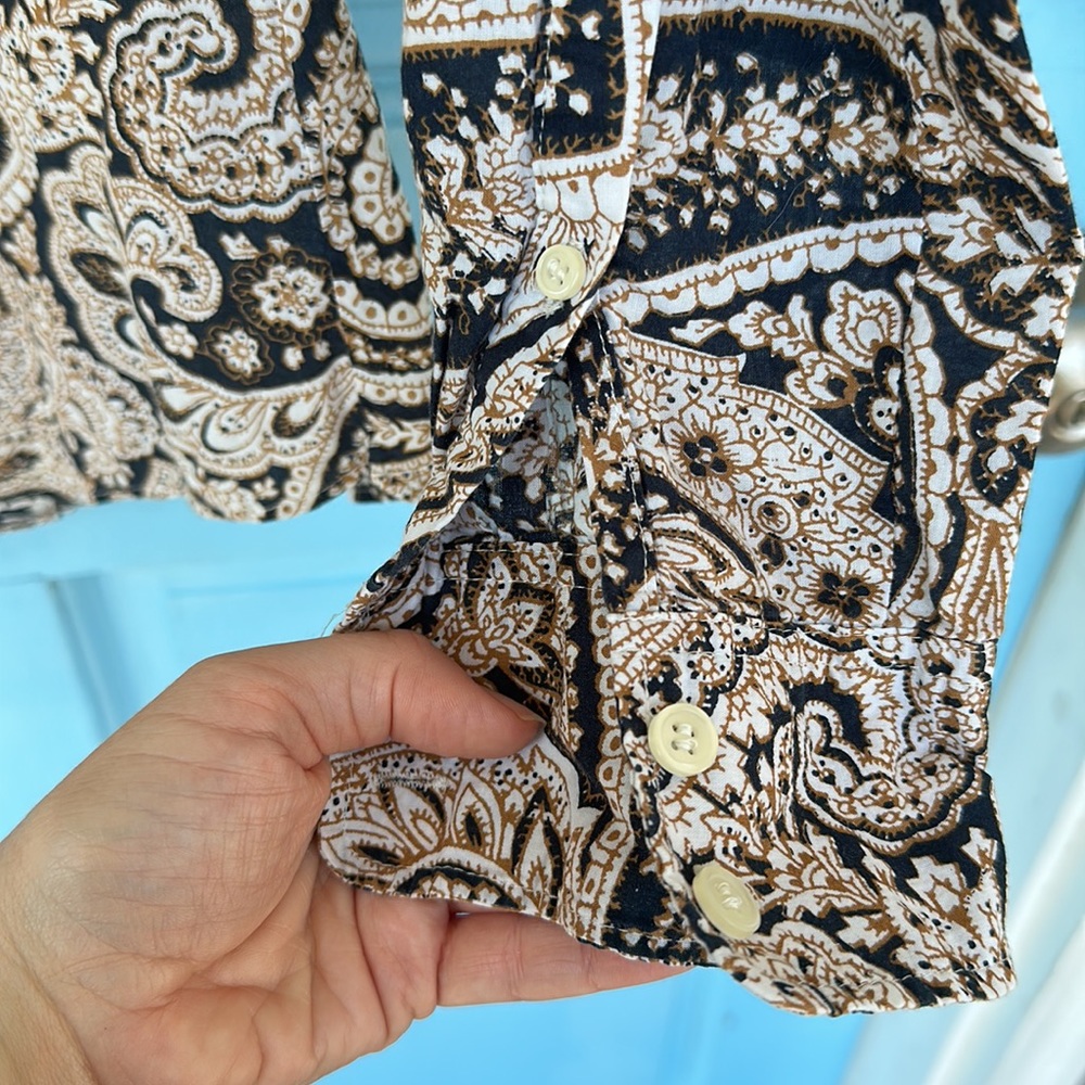 J. Crew Perfect Shirt Paisley size S - Picture 9 of 13